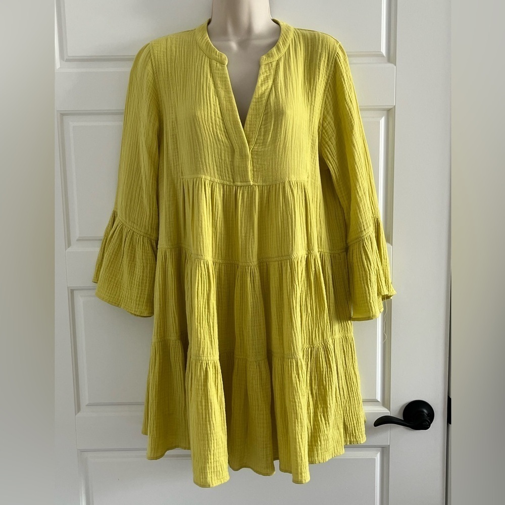 Devotion Twins Ella Mini Dress 100% Cotton Gauze Beachy XS New Anthropologie